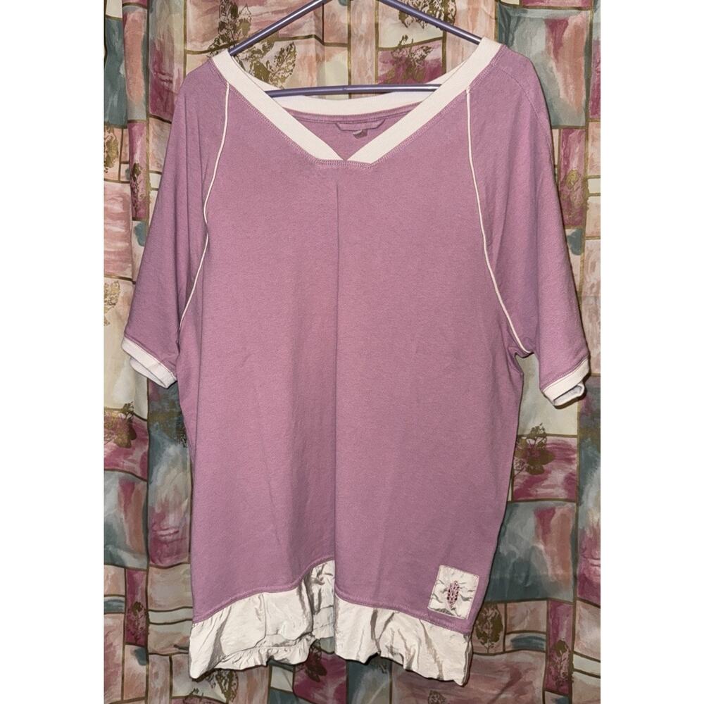Free People Movement Baseline Sold Tee Sz M Pink Barbie core